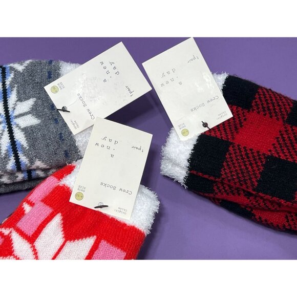 A New Day - Women's Pack Of 3 Pairs Of Socks Different Designs - Shoe Size 4-10 - Picture 6 of 7